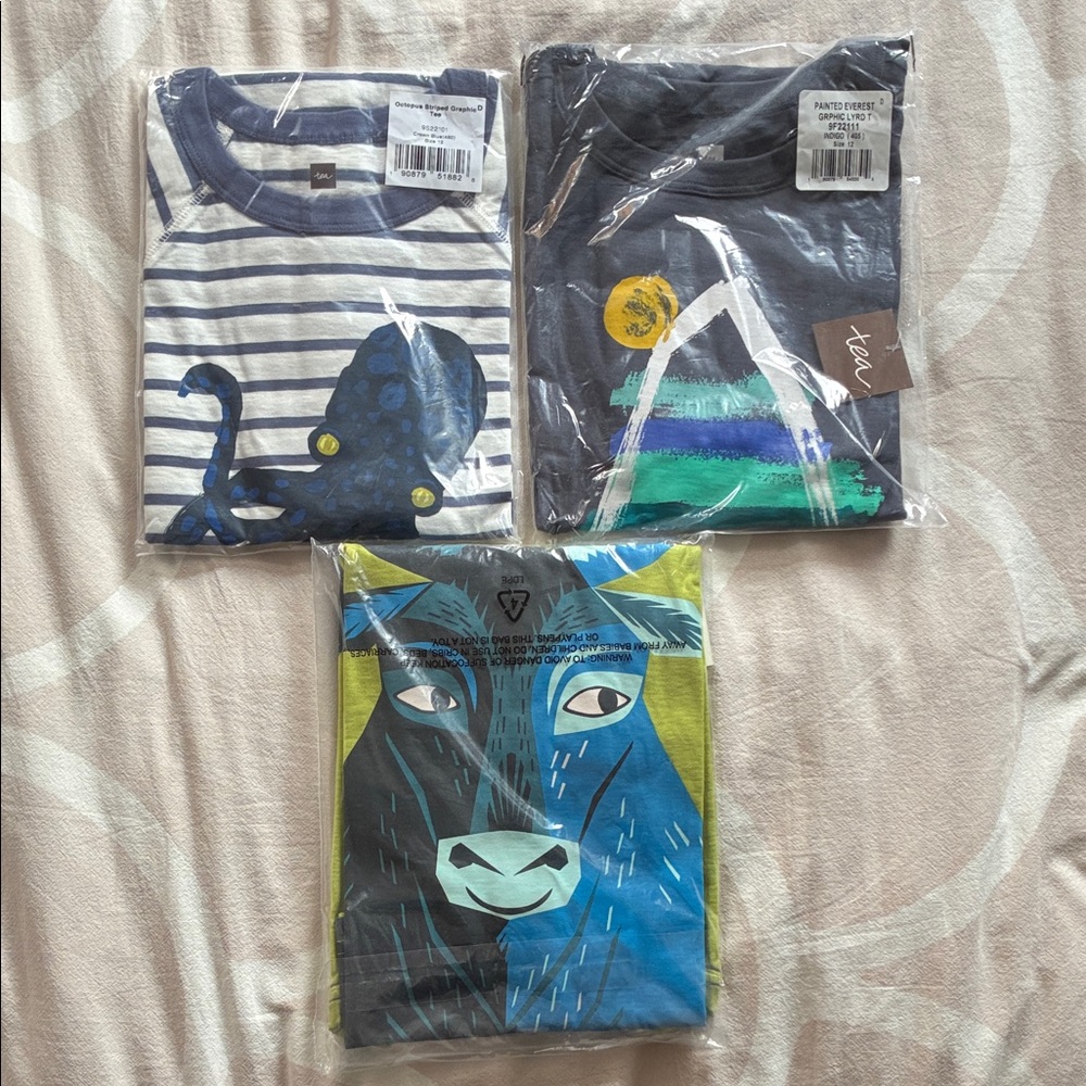 Tea Collection Graphic T-Shirts Set - Octopus striped, Everest , Big Blue Ox 12